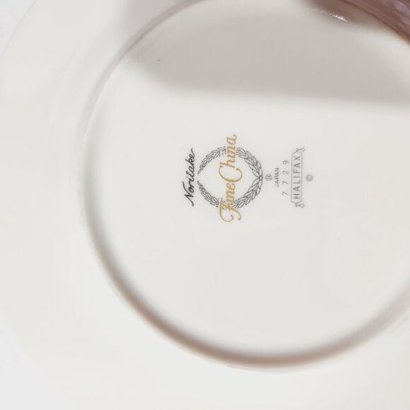 Noritake Dessert Plates 6 1/2in Halifax Fine China Floral Lot of 6 Vtg 7729 Rose - Picture 2 of 4